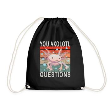 Axolotl. You Axolotl Questions. Drôle d’Axolotl - Sac de sport léger - noir - Devant