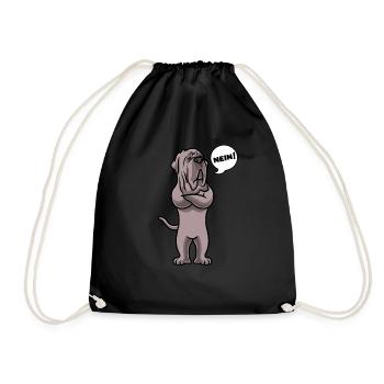 Mastino Napoletano Hund Neapolitanischer Mastiff - Turnbeutel - Schwarz - Vorne