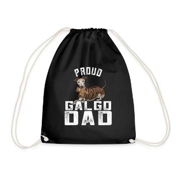 Galgo Espanol Papa - Turnbeutel - Schwarz - Vorne