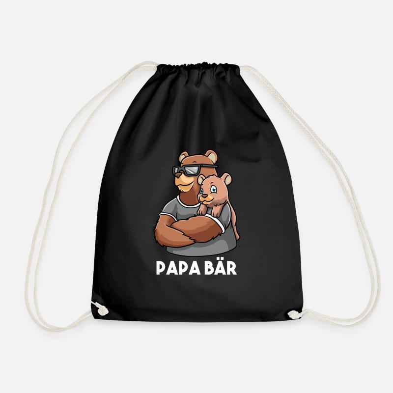 Papa Bär - Turnbeutel - Schwarz