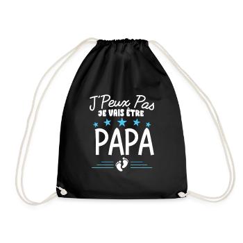 J'Peux Pas Je Vais Être Papa Cadeau Futur Père - Sac de sport léger - noir - Devant