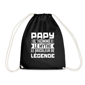 Papy L'homme Le Mythe Le Bricoleur De Légende - Sac de sport léger - noir - Devant