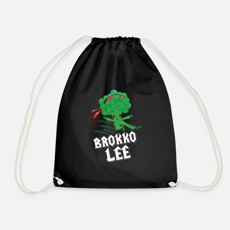 Brokkoli - Turnbeutel - Schwarz
