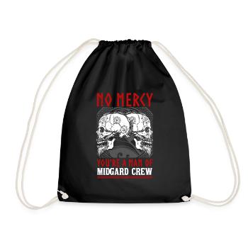 No mercy you are a man of the midgard Crew - Turnbeutel - Schwarz - Vorne