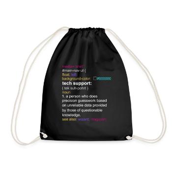 Tech support html coding gift coder - Sac de sport léger - noir - Devant