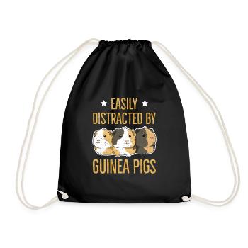 Guinea pig design for a guinea pig - Drawstring Bag - black - Front