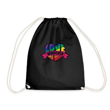 Gay Pride - Turnbeutel - Schwarz - Vorne