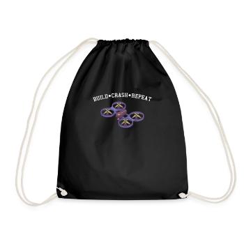 Construire Crash Repeat I Drone FPV Motif pour - Sac de sport léger - noir - Devant