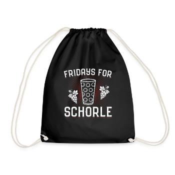 Fridays for Schorle Weinschorle Wein Pfälzer - Drawstring Bag - black - Front
