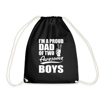 I am a proud dad of two awesome boys - Sac de sport léger - noir - Devant