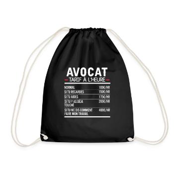 Avocat Idée Cadeau Humour - Sac de sport léger - noir - Devant