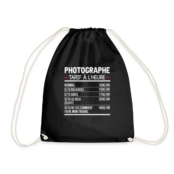 Photographe Idée Cadeau Humour - Sac de sport léger - noir - Devant