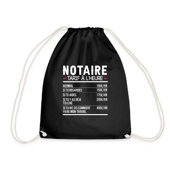 Notaire Idée Cadeau Humour - Sac de sport léger - noir - Devant