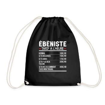 Ébeniste Idée Cadeau Humour - Sac de sport léger - noir - Devant
