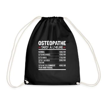 Ostéopathe Idée Cadeau Humour - Sac de sport léger - noir - Devant