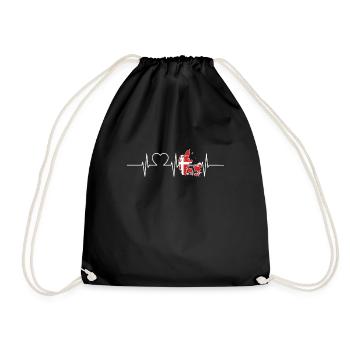 Danemark Herzschlag Flagge Vintage Danemark - Sac de sport léger - noir - Devant