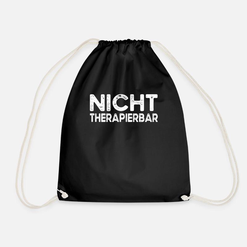 Lustiger Spruch - Turnbeutel - Schwarz