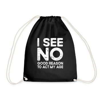 Dicton drôle - Sac de sport léger - noir - Devant