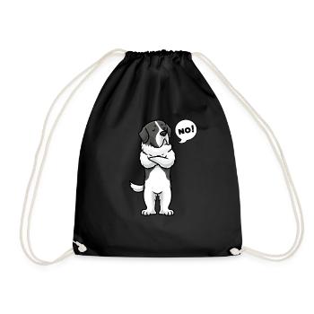 Stubborn Mastín del Pirineo Dog Pyrenees-Mastiff - Drawstring Bag - black - Front