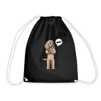 Chien Labradoodle têtu - Sac de sport léger - noir - Devant