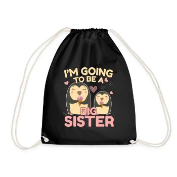 I'm going to be big sister Big Sist - Drawstring Bag - black - Front