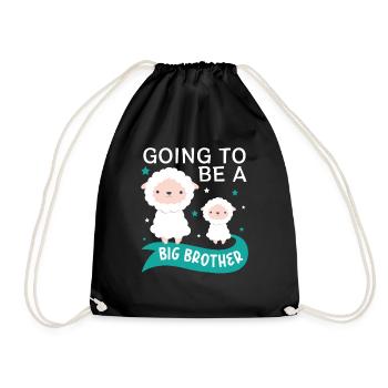 I'm going to be big brother soon - Drawstring Bag - black - Front