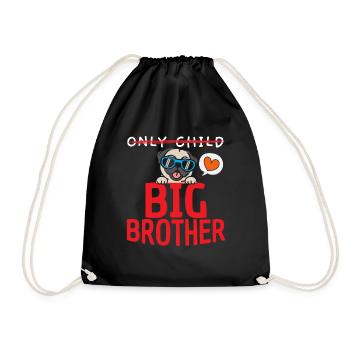 Not an only child Big Brother - Drawstring Bag - black - Front
