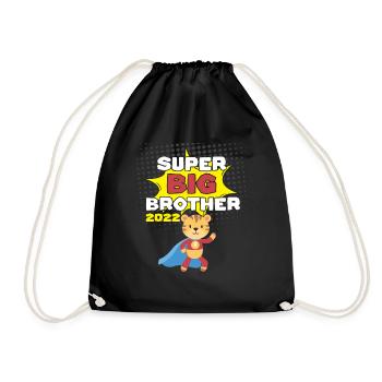 Super Großer Bruder Superheld 2022 - Turnbeutel - Schwarz - Vorne