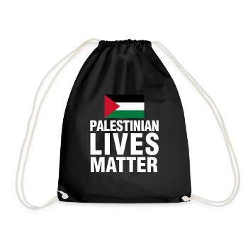 Palestinian Lives Matter Fun Gift - Drawstring Bag - black - Front