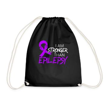 Je suis plus fort Que l’épilepsie Épileptique - Sac de sport léger - noir - Devant
