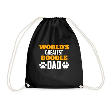 The Best Doodle Dad Ever Labradoodle - Drawstring Bag - black - Front