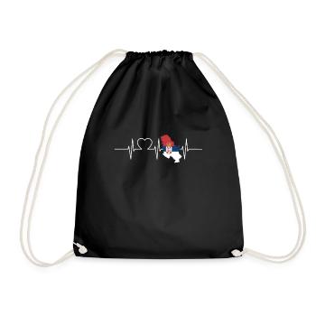 Serbie Battements de cœur Drapeau Serbie Vintage - Sac de sport léger - noir - Devant