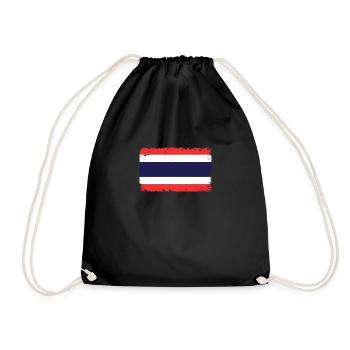Thaïlande Heartbeat Flag Vintage Thaïlande - Sac de sport léger - noir - Devant
