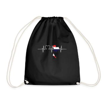 Thaïlande Heartbeat Flag Vintage Thaïlande - Sac de sport léger - noir - Devant