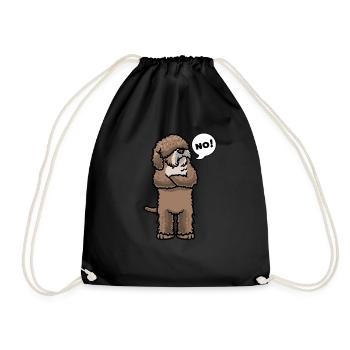 Spanish Water Dog Dog - Drawstring Bag - black - Front