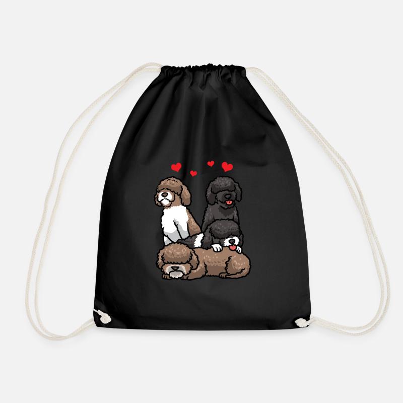 Perro de Agua Español Hund Spanischer Wasserhund - Turnbeutel - Schwarz