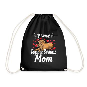 Dogue de Bordeaux Dog Great Dane - Drawstring Bag - black - Front