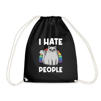 I Hat People Rainbow I Hate People Hate valentine - Turnbeutel - Schwarz - Vorne