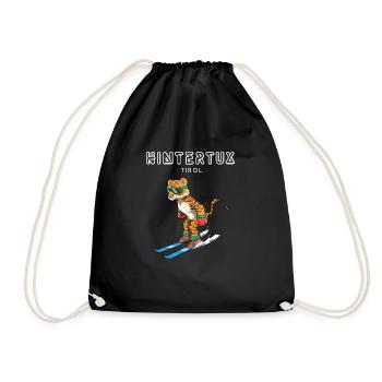 Hintertux Tirol Österreich Retro Ski Tiger - Turnbeutel - Schwarz - Vorne