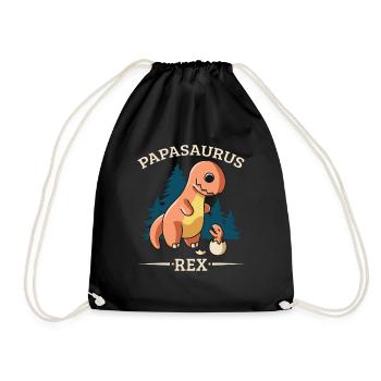 Papasaurus Rex for men dinasor papa saurus - Turnbeutel - Schwarz - Vorne