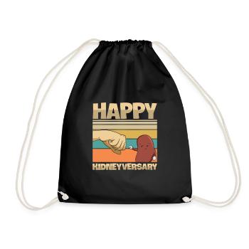 Happy Kidney-versary Pun for an Organ Donor - Turnbeutel - Schwarz - Vorne