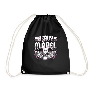 Heavy Girl Rocker Bride Heavy Metal Rocker Women - Drawstring Bag - black - Front