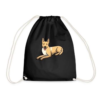 Carolina Dog Hund - Turnbeutel - Schwarz - Vorne