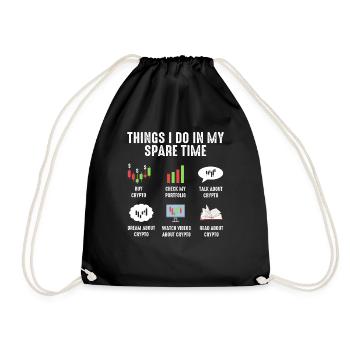 Ce que je fais pendant mon temps libre avec Crypto - Sac de sport léger - noir - Devant