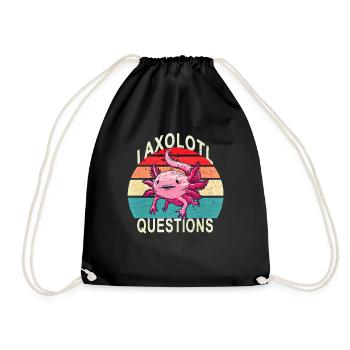 Axolotl. J’ai des questions. Drôle d’axolotl - Sac de sport léger - noir - Devant