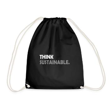 Sustainability - Drawstring Bag - black - Front