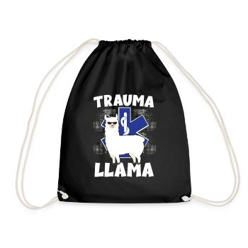 Trauma Llama Sanitäter Rettungsdienst - Turnbeutel - Schwarz - Vorne