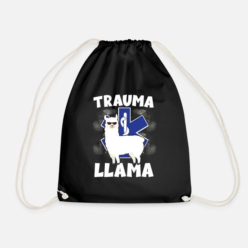 Trauma Llama Sanitäter Rettungsdienst - Turnbeutel - Schwarz