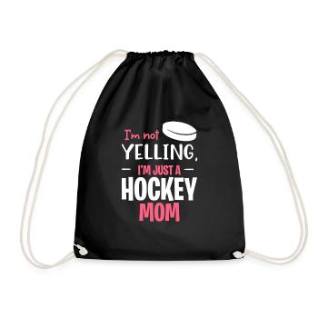 Not Yelling This Is Just My Hockey Mom Voice - Turnbeutel - Schwarz - Vorne
