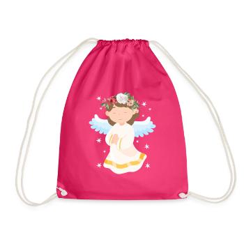 Süßer Engel Angel Weihnachten Engelchen - Turnbeutel - Fuchsia - Vorne